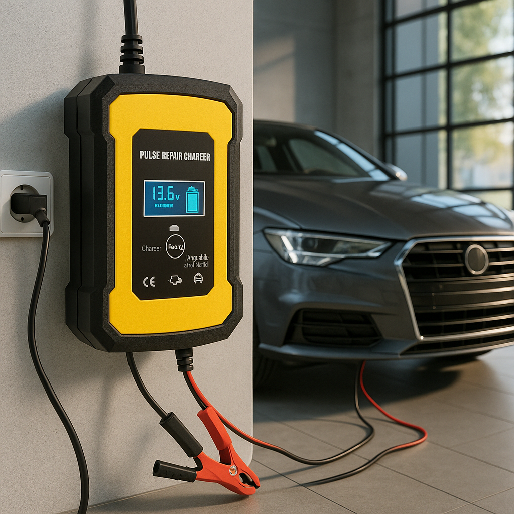 Chargeur batterie voiture 12V/6V 6A câbles et accessoires inclus