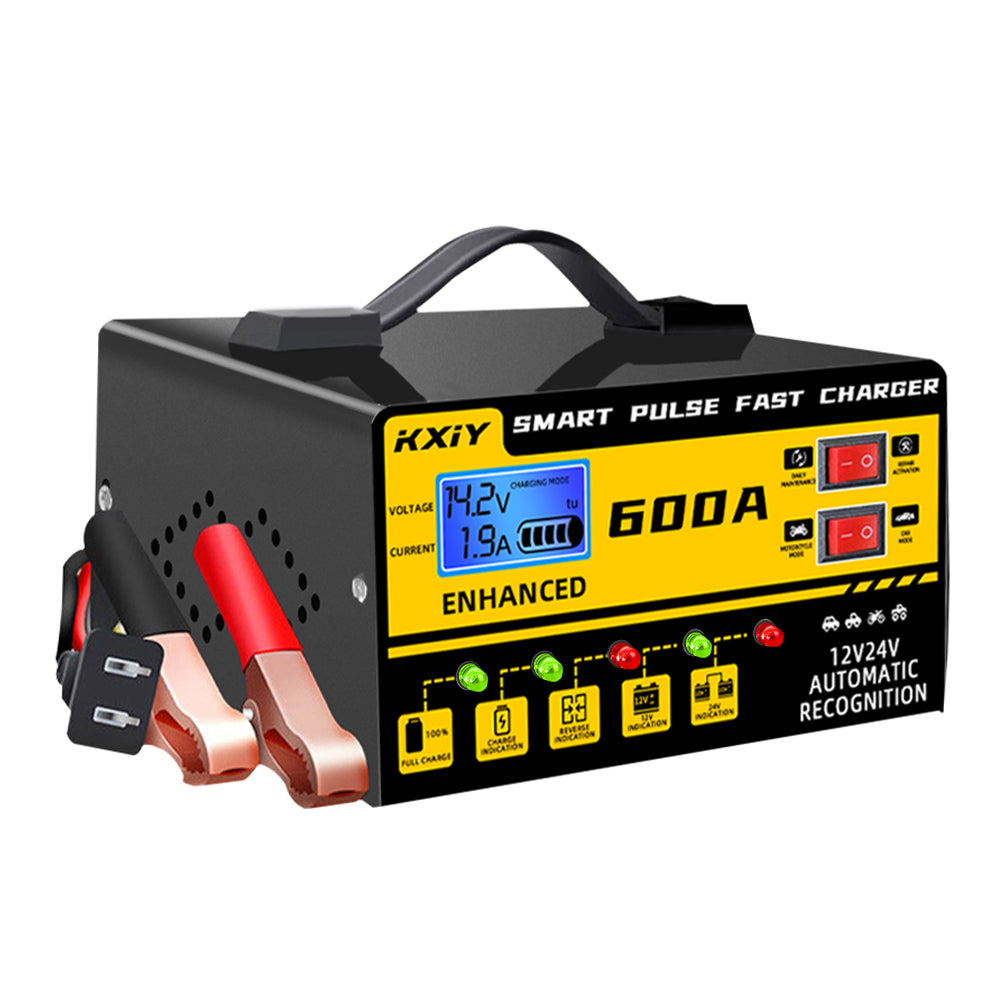 Chargeur de batterie voiture intelligent réparation par impulsions pour batterie profondément déchargée 12V 24V