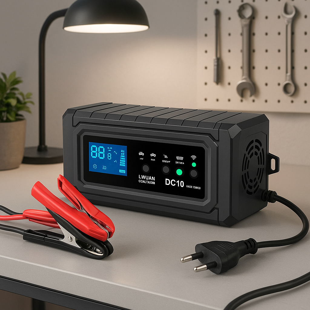 chargeur de batterie intelligent pour voiture-pinces-et-cables