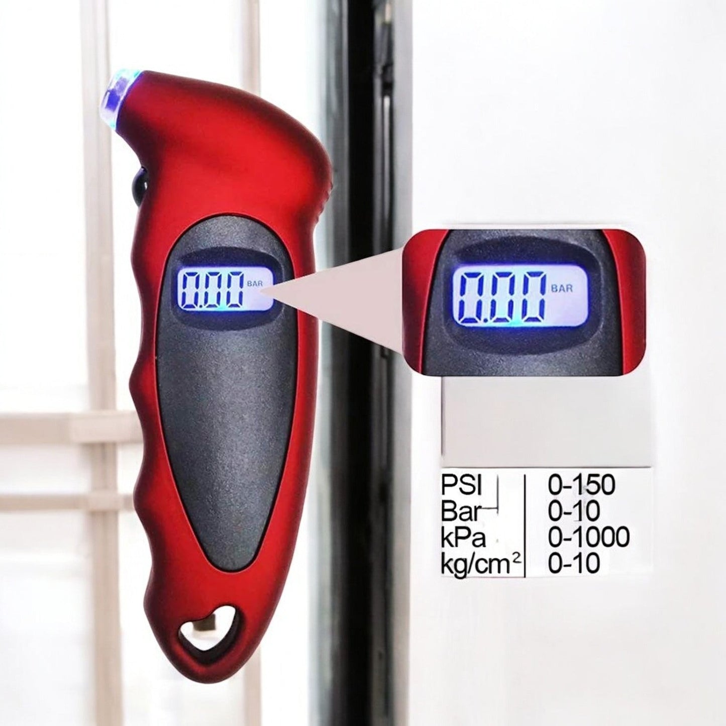 Manomètre Pression Pneu - AutoTireCheck™ - TG205 Rouge