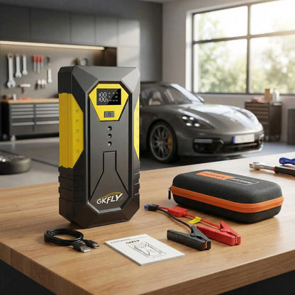 Booster de batterie voiture 3000A PowerStart démarreur portable 12V pour véhicules essence et diesel