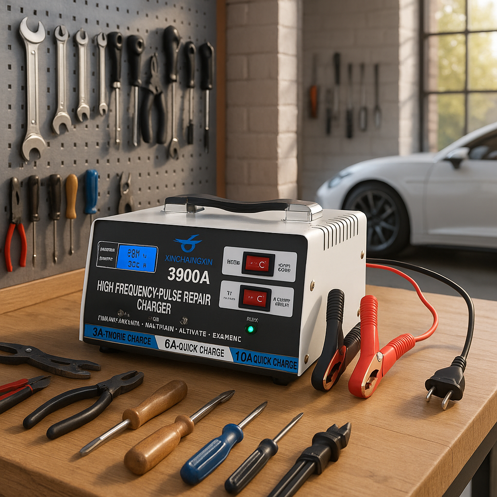 Chargeur de batterie intelligent 12V/24V 3800A  vue principale