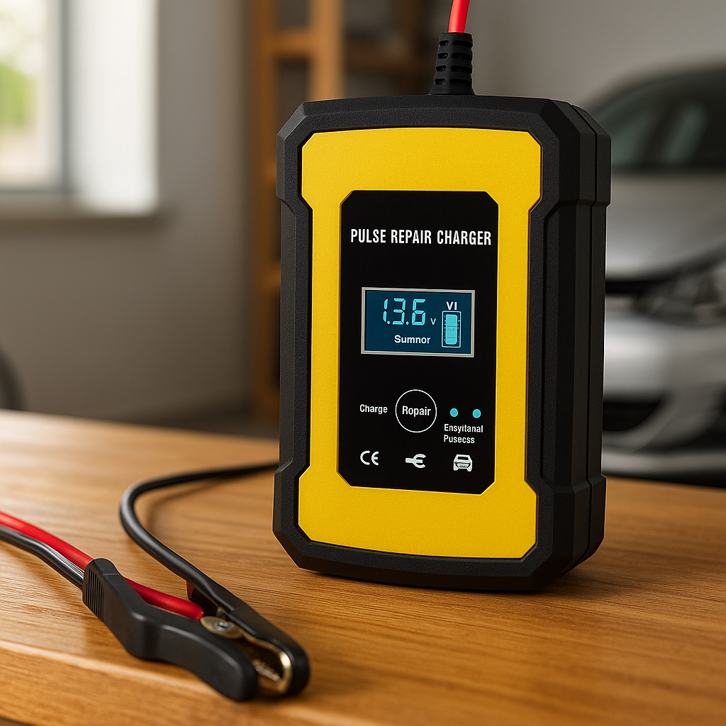 Chargeur batterie 12V/6V 6A affichage et indicateurs de charge