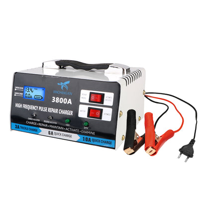 Chargeur batterie voiture 12V/24V 3800A câbles et accessoires inclus