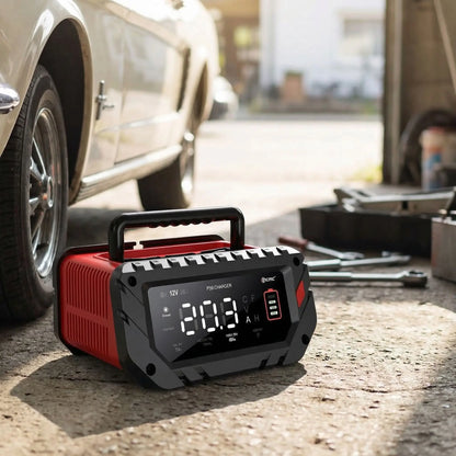 Chargeur de batterie voiture 30A 6V/12V/24V vue de profil