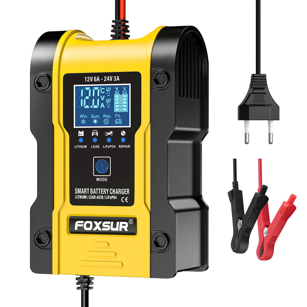 Chargeur batterie intelligent EnergyBoost 12V 24V 6A charge en 7 étapes pour voiture et camion

