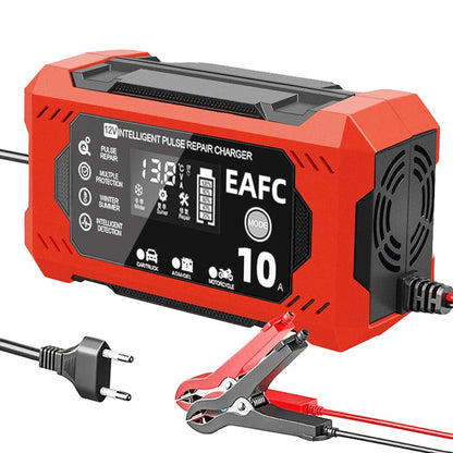 Chargeur de batterie voiture 12V 8A Touch Screen rouge réparation intelligente par impulsions
