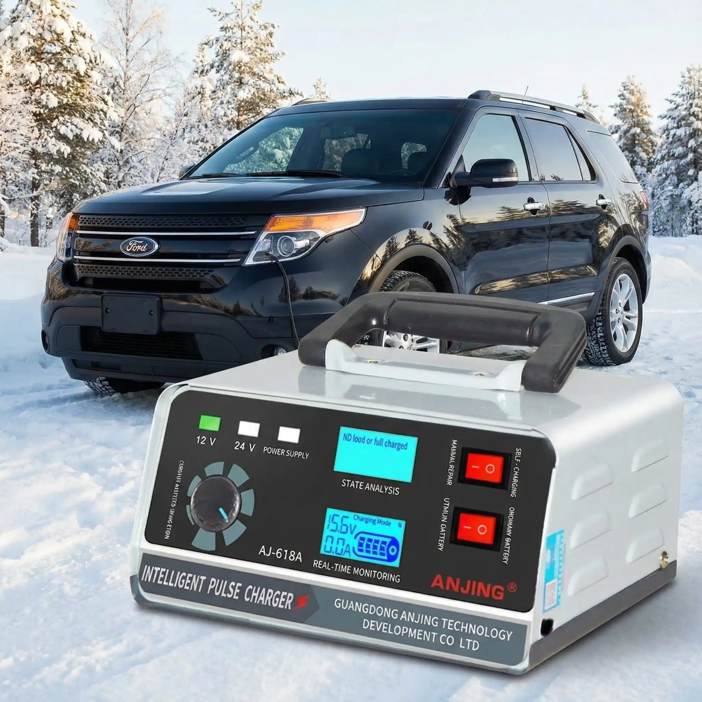 Chargeur batterie voiture 30A intelligent mode hivernal pour démarrage par temps froid
