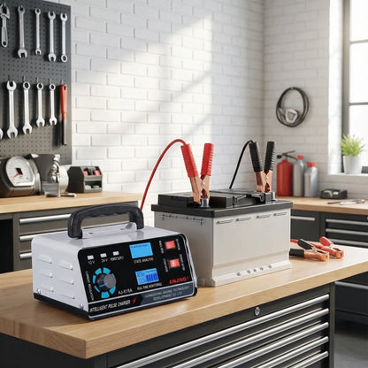 Chargeur batterie voiture 30A avec pinces positive et négative 12V 24V"