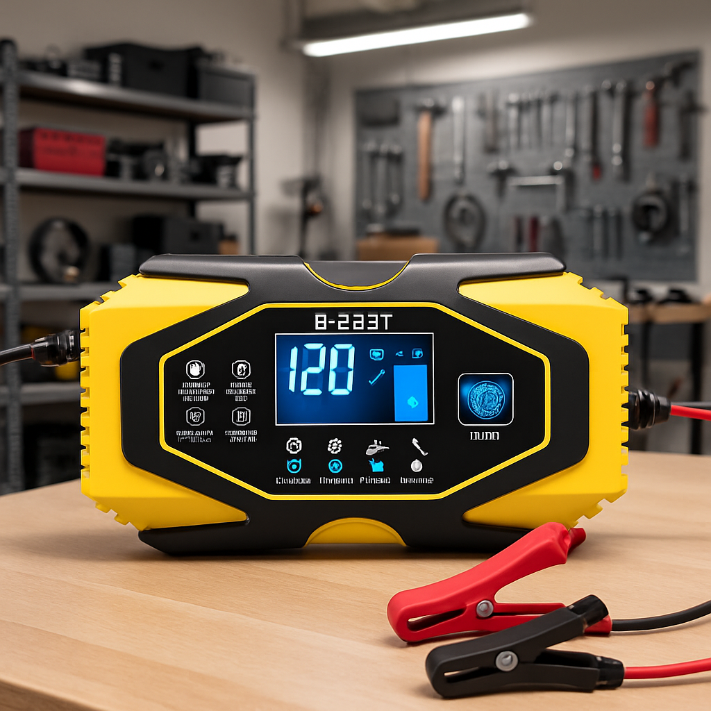 Chargeur de batterie voiture intelligent 12V/24V 600W – utilisation sur véhicule charge automatique multi-batteries
