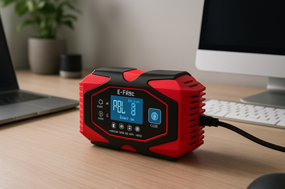 Chargeur de batterie voiture intelligent 12V/24V – charge en 7 étapes compatible AGM GEL LiFePO4 plomb-acide