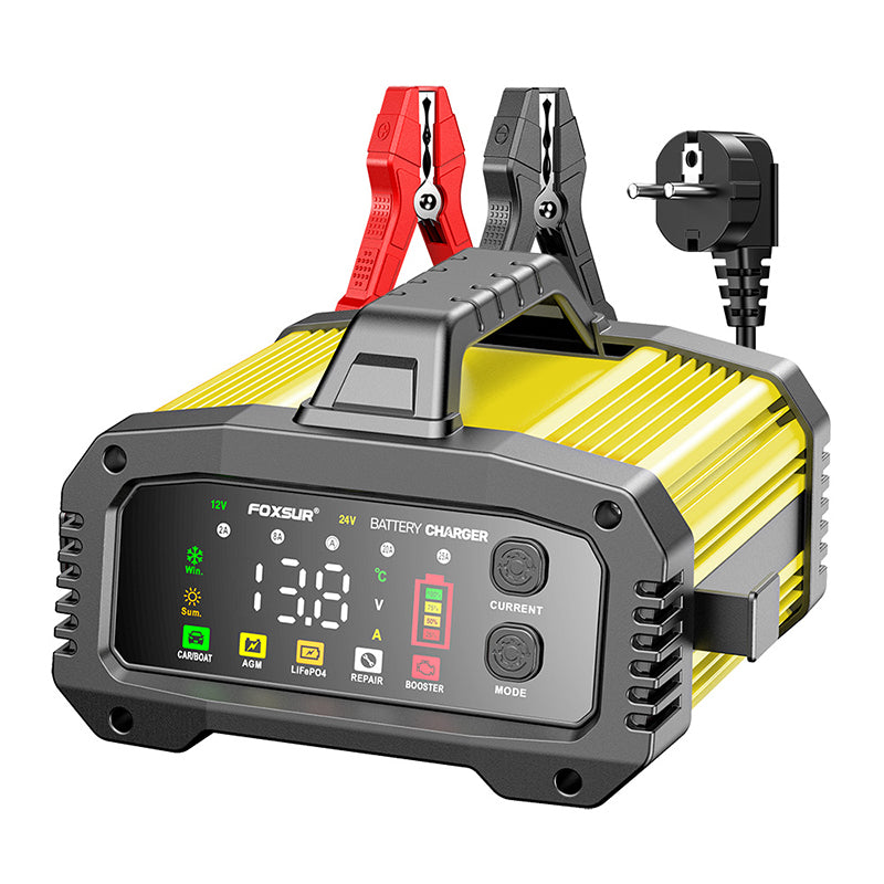 chargeur batterie voiture moto cable alimentaion charge jaune noire