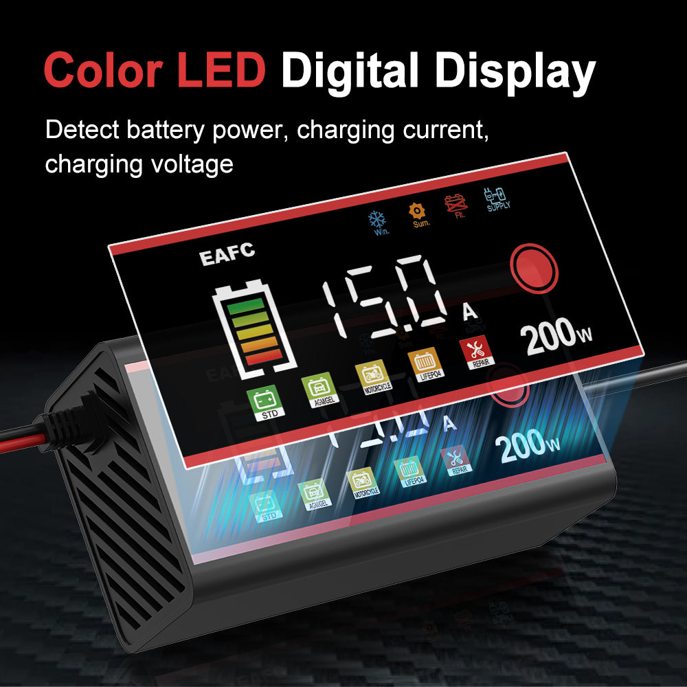 chargeur de batterie pour voiture universel boitier ignifuge ecran numerique