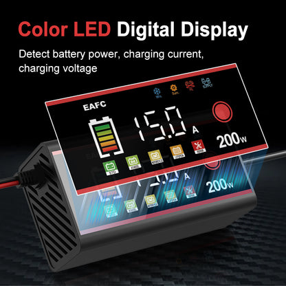 chargeur de batterie pour voiture universel boitier ignifuge ecran numerique