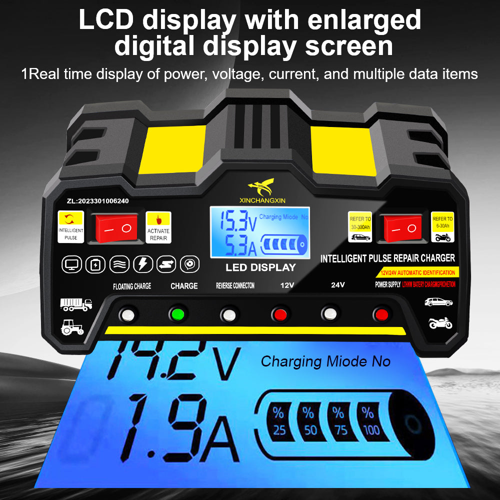 chargeur de batterie voiture auto reparant ecran lcd