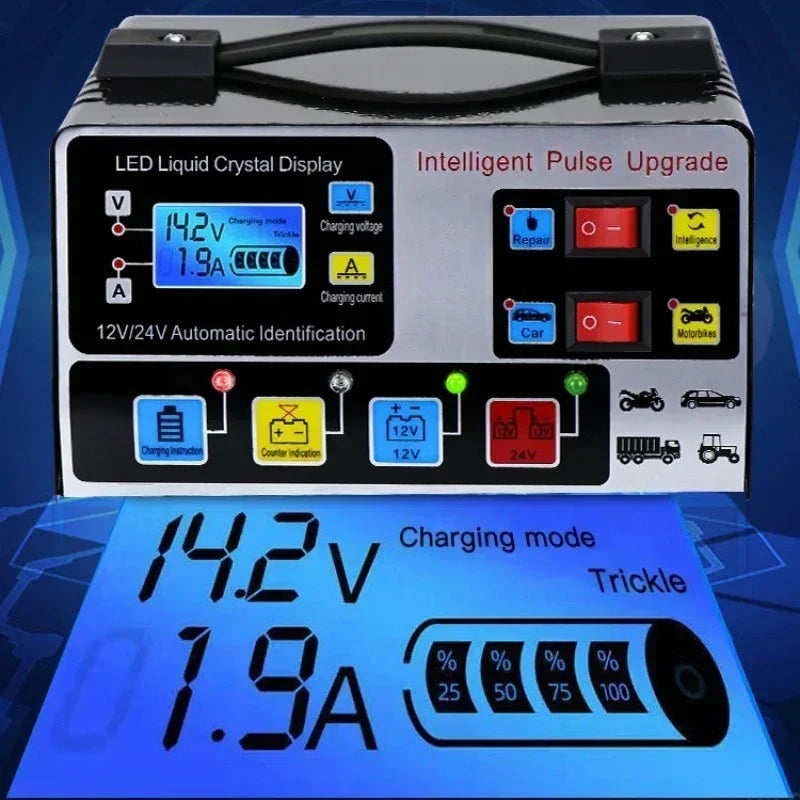 chargeur de batterie voiture boost energie ecran lcd
