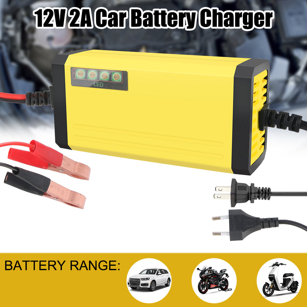 chargeur de  batterie voiture impulsion intelligente jaune