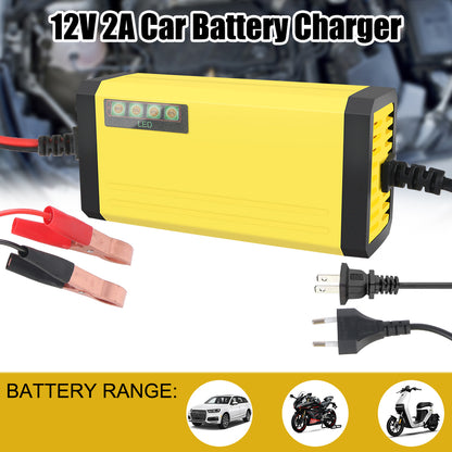chargeur de  batterie voiture impulsion intelligente jaune