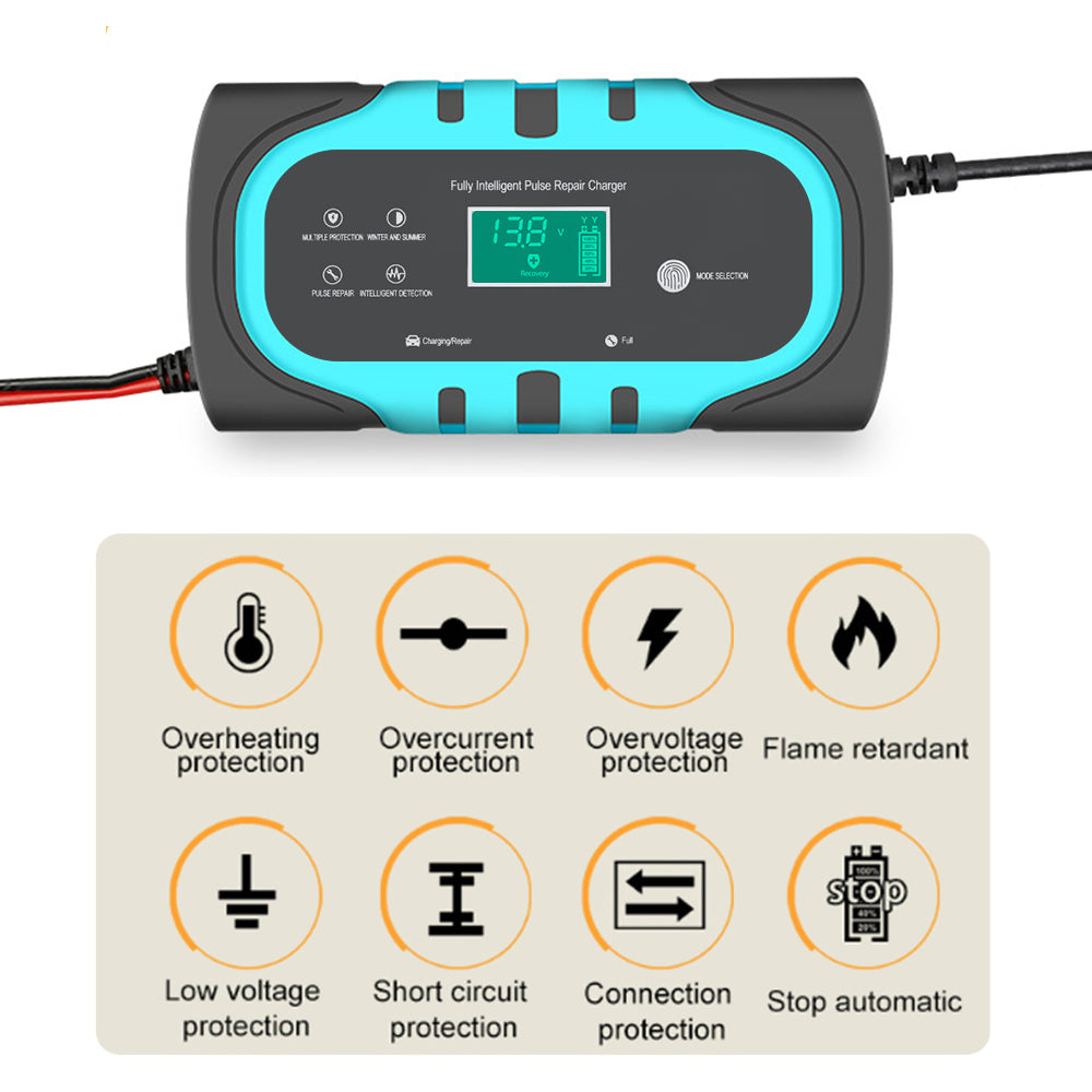 chargeur de batterie voiture impulsion intelligente multi protection