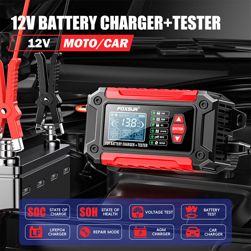 chargeur de batterie voiture moto testeur