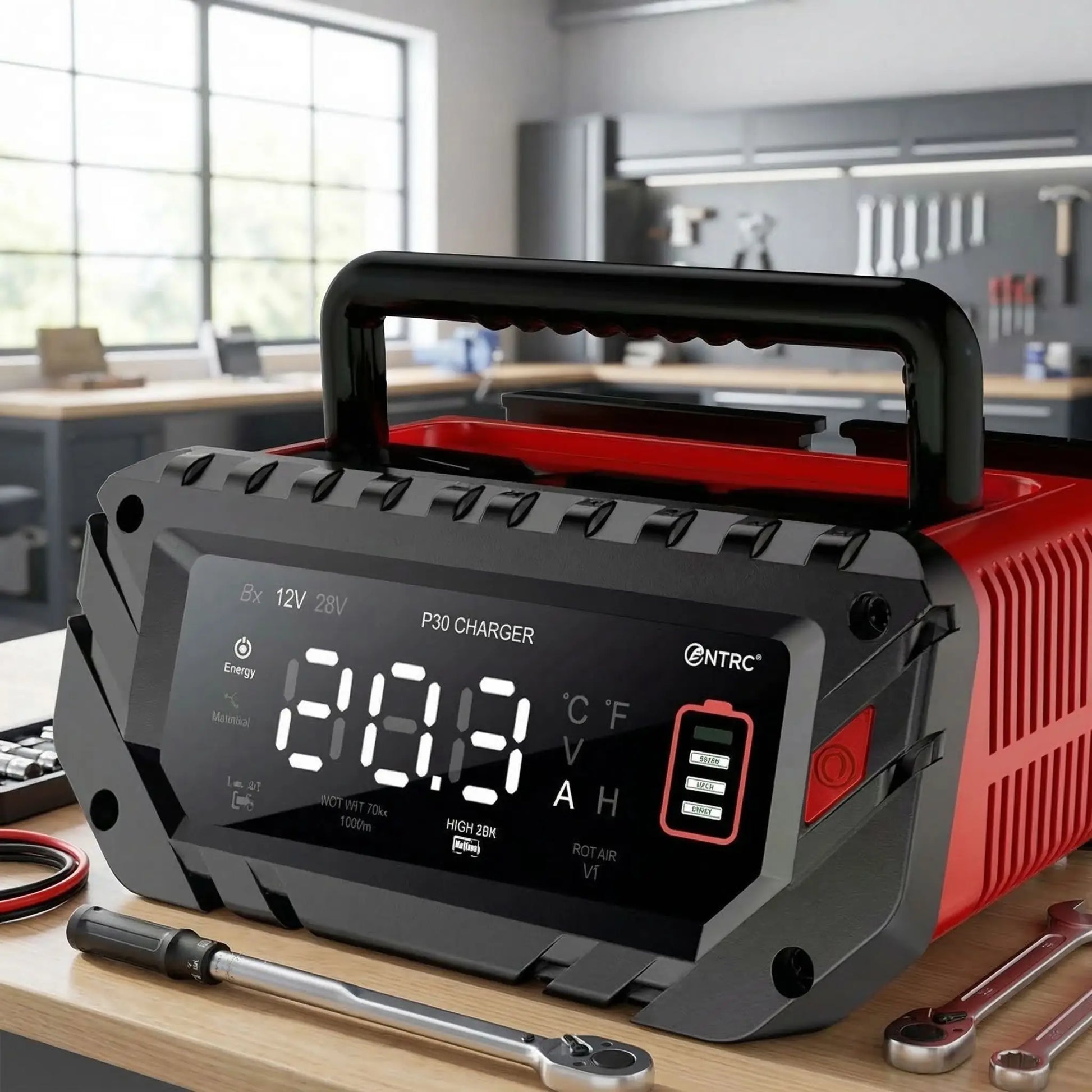 Chargeur recharge auto 30A 6V/12V/24V modes de charge automatiques