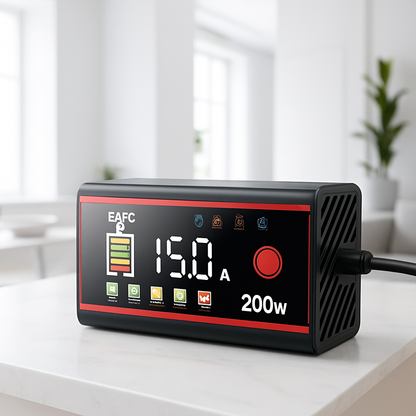 Chargeur de batterie voiture intelligent Smartpower 12V 8A vue de profil