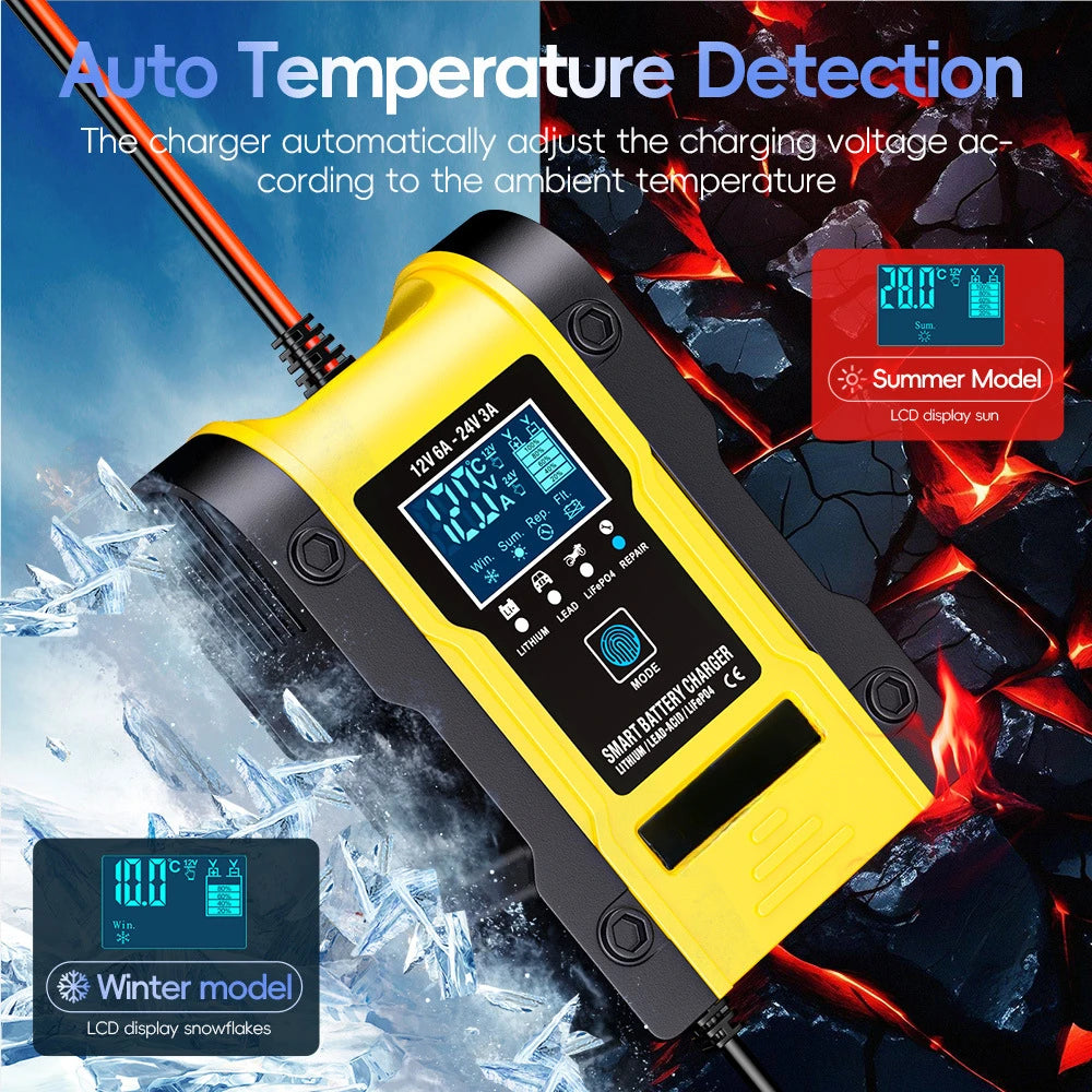 chargur voiture batterie intelligent surveillance thermique