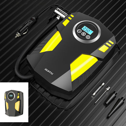 Compresseur portatif voiture RapidAir 12V 150PSI vue aérienne montrant l'écran LCD et les commandes
