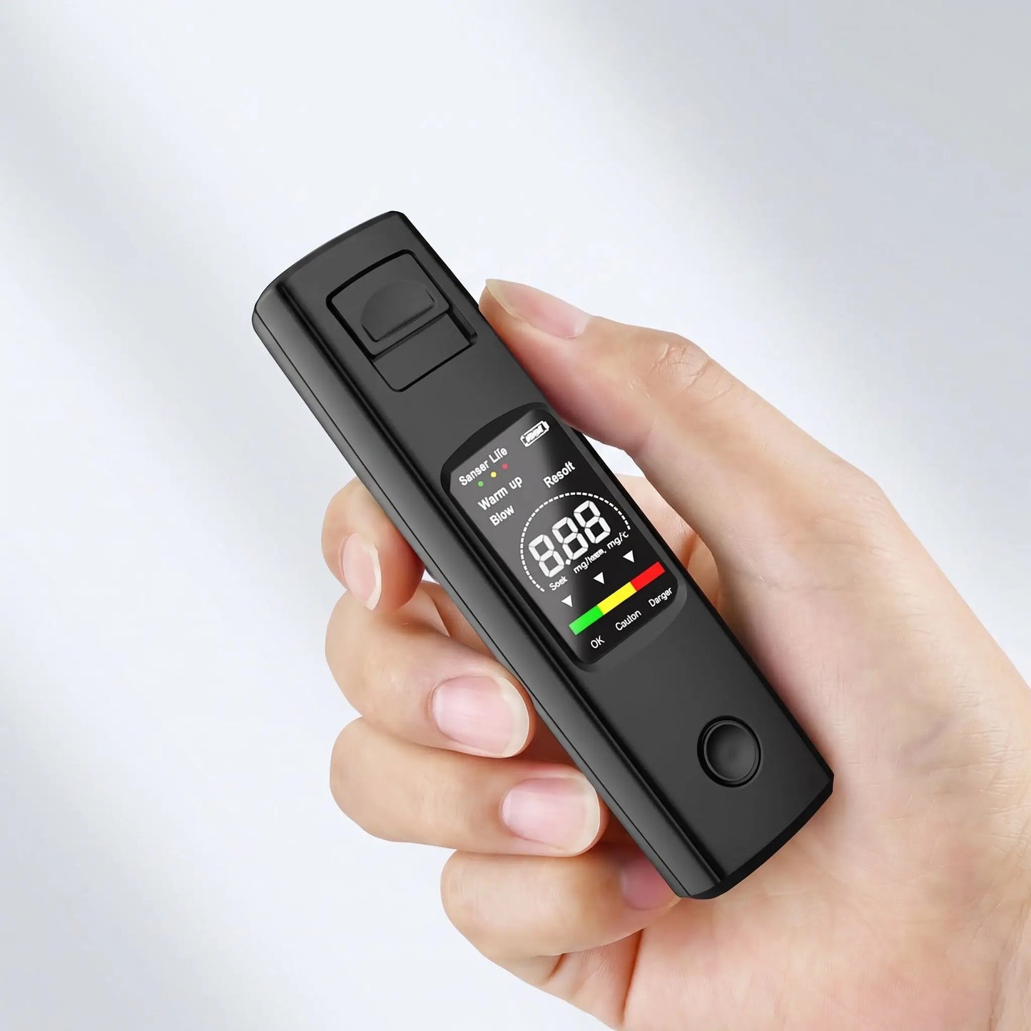 Contenu boîte éthylomètre WLP-08 avec câble de chargement USB-