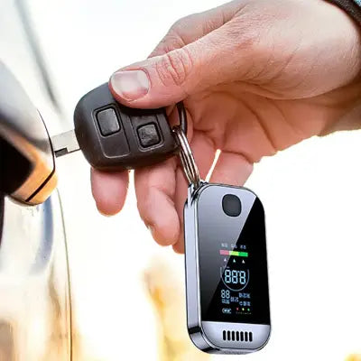 Éthylotest professionnel voiture capteur haute précision ±0,005% BAC rechargeable USB-C