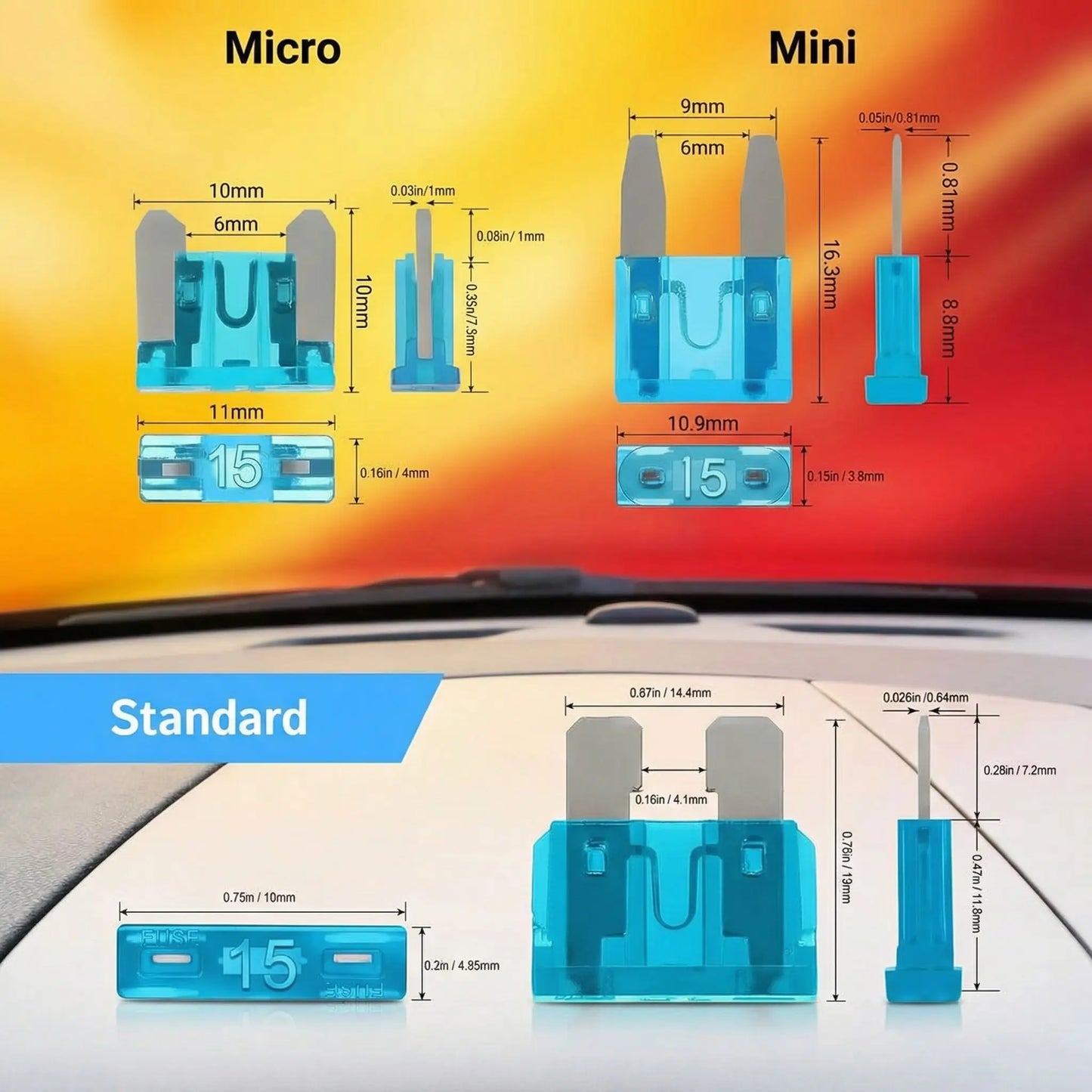 Kit d'assortiment de fusibles auto 180 pièces | SecureRoad