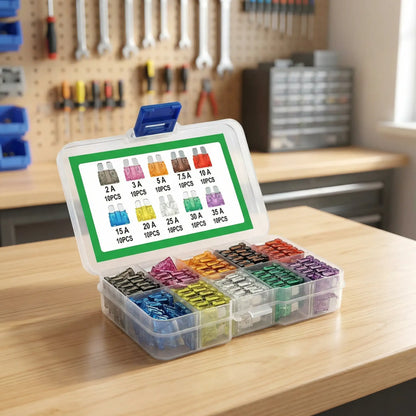 Fusible voiture | Kit 100 pièces 10 ampérages