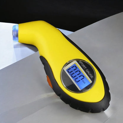 Manomètre pression pneu digital R-6802 jaune vue de face