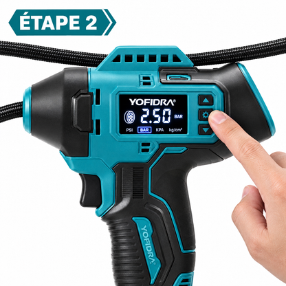 Pompe à Air Électrique YOFIDRA – Gonfleur de Pneus Haute Pression Compatible Batterie Makita