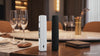 Rotation 360° éthylomètre professionnel WLP-08 blanc et noir — face avant écran LCD et port USB-C