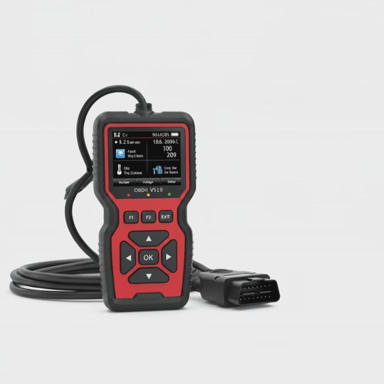 Scanner OBD2 V519 professionnel rouge et noir – Lecteur code défaut moteur données temps réel – Compatible OBD2/EOBD multimarque – Complement Auto