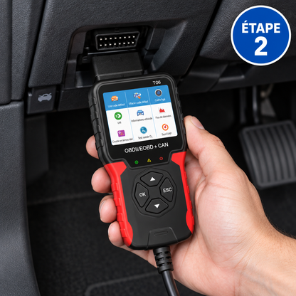 Scanner Professionnel OBD2 RUOGINSS – Diagnostic Auto, Lecture & Effacement Codes Défauts, Compatible CAN OBDII