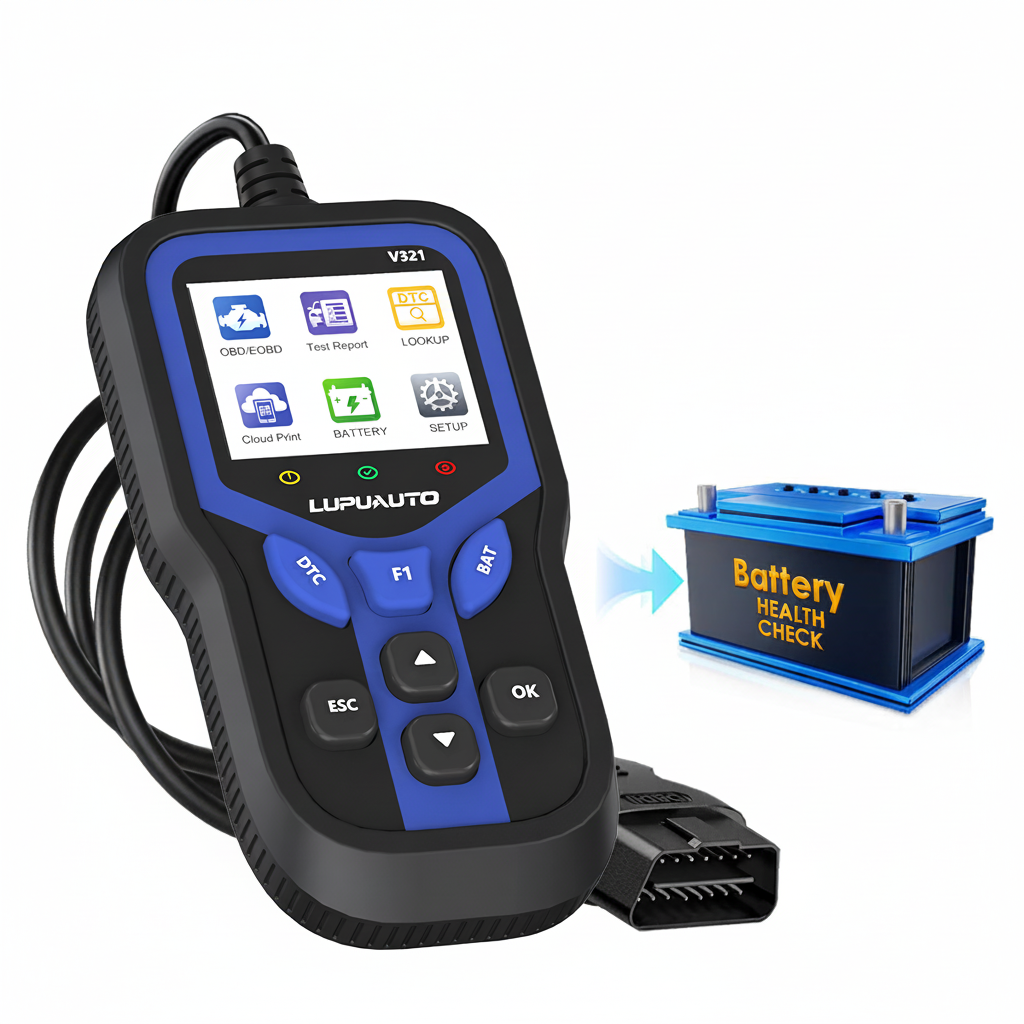 Scanner OBD2 V321 – Test batterie 12V voiture