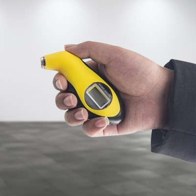 Testeur pression pneu 0-150 PSI jaune – 4 unités PSI BAR KPA KGF, arrêt automatique
